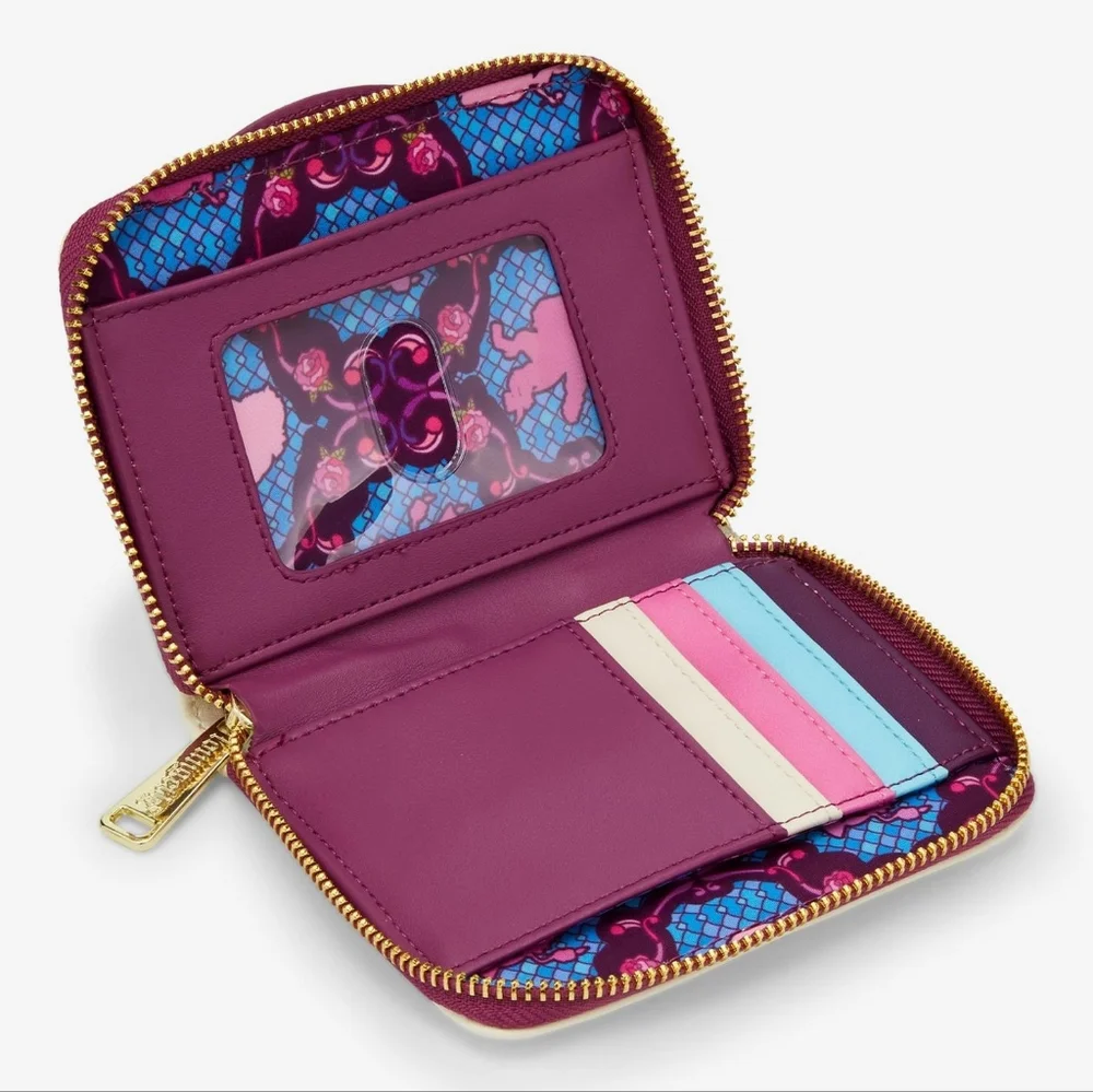 Loungefly Beauty And The Beast Belle Stained Glass Mini Backpack And Wallet